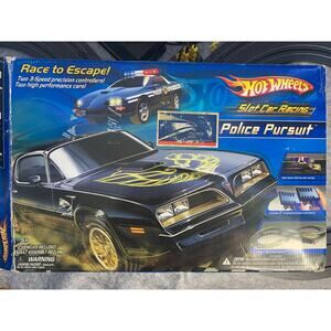 Vintage Hot Wheels Slot Car Racing Police Pursuit, TESTED, 2006 Retro Toy